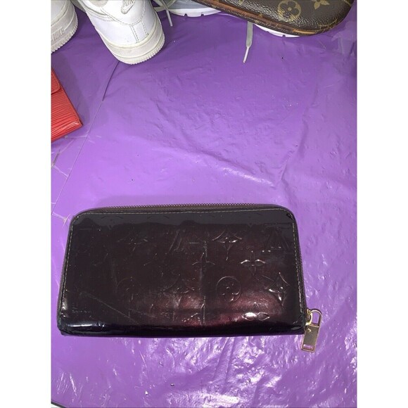 Louis Vuitton Monogram Wine Vernis Patent Leather Empreinte Zippy Long Wallet - Picture 9 of 13